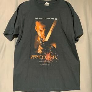 The Avenger 2006 movie promo black t-shirt.  Nice photo on front with sword